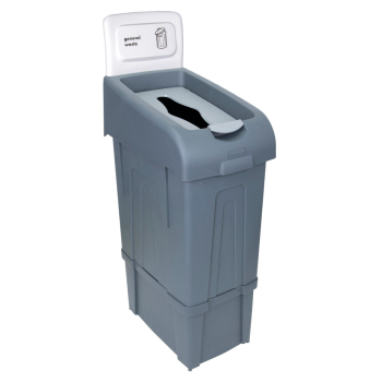 Procycle Grey 80ltr Recycling Bin White General Waste - Each