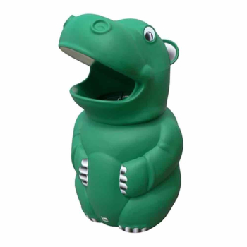 Green Hippo Novelty Litter Bin (65ltr) - Each