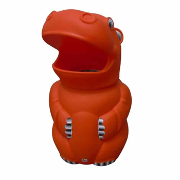 Orange Hippo Novelty Litter Bin (65ltr) - Each