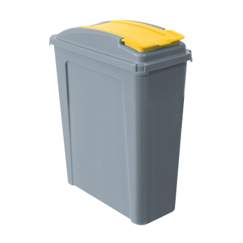 Wham! 25ltr Grey / Yellow Recycling Bin - Each