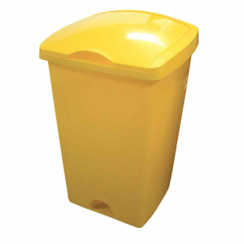 Yellow Addis 50ltr Lift Top Lid Bin - Each