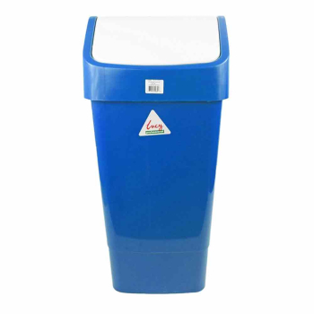 Lucy Blue Colour Coded Swing Top Bin (50ltr) - Each