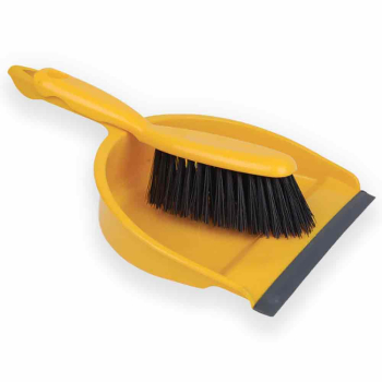 Yellow Dustpan & Brush Set - Each