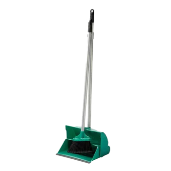 Green Long Handled Dustpan & Brush Set