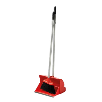 Red Long Handled Dustpan & Brush Set
