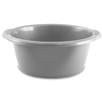 Silver Round Plastic (36cm / 14") Washing Up Bowl - Each