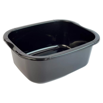 Black Rectangular Plastic (11ltr) Washing Up Bowl - Each
