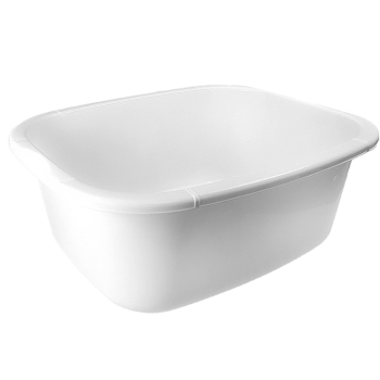 White Rectangular Plastic (11ltr) Washing Up Bowl - Each