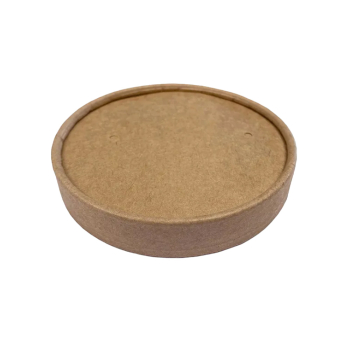 8oz Heavy Duty Kraft Soup Cup Lids - Case of 500