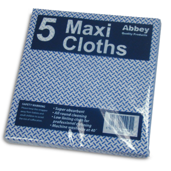 Blue System Local Authority Maxi Cleaning Cloth - Pack of 5