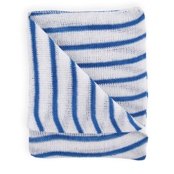 Blue Striped Cotton Dishcloth (16"x12") - Pack of 20