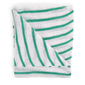 Green Striped Cotton Dishcloth (16"x12") - Pack of 20