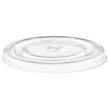 Recyclable Clear Flat Lid (9oz) Smoothie Cup w/ Straw Slot - Case of 2000