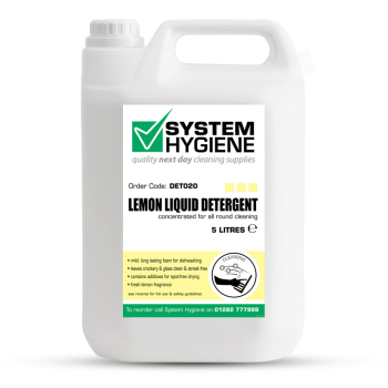 System Hygiene Lemon Washing Up Liquid Detergent - 5ltr