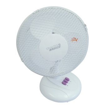 White Oscillating Desk Fan - 23cm