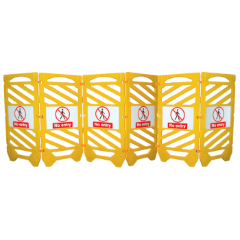 Plastic "No Entry" Safety Barriers - Complete Set