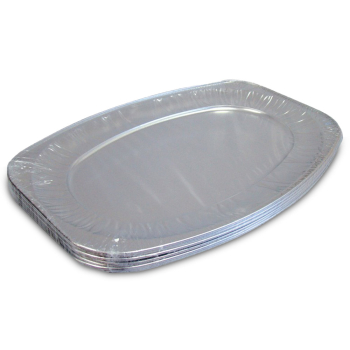 Small Oval Foil Platters - Case of 10