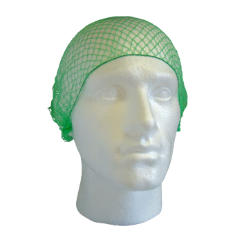 Green Disposable Hair Nets (Metal Detectable) - Case of 100