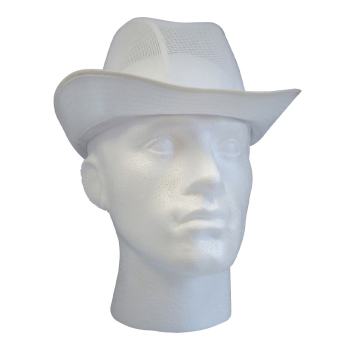 Medium White Trilby Hat - Each
