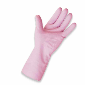 Medium Standard Household Rubber Gloves Pair - Pink