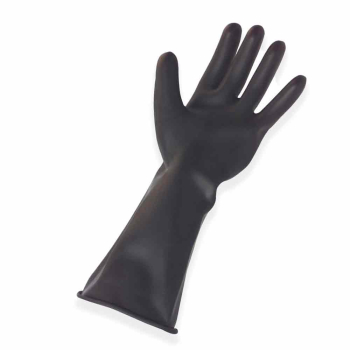 X-Large Black Heavyweight Rubber Gloves - Pair