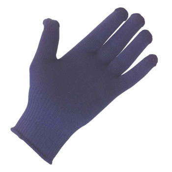 Navy Thermal Insulator Gloves with Blue Dots