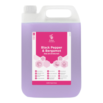 Evans Vanodine Black Pepper & Bergamot Hand, Hair & Body Wash - 5ltr