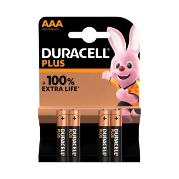Duracell Plus AAA MN2400 Batteries 1.5V - Pack of 4