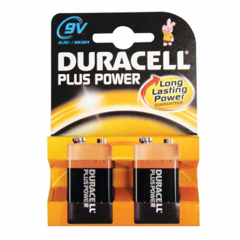 Duracell Plus PP3 MN1604 Batteries 9V - Pack of 2