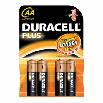 Duracell Plus AA MN1500 Batteries 1.5V - Pack of 4