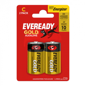 Eveready Gold Alkaline Type C Batteries - Pack of 2