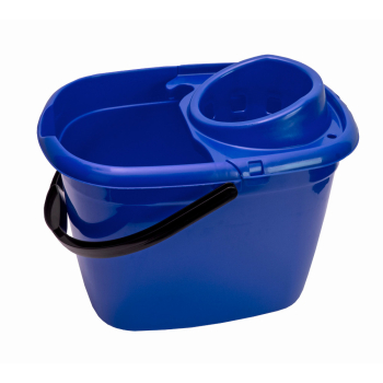 Blue Plastic Mop Bucket & Wringer - 14ltr - Each
