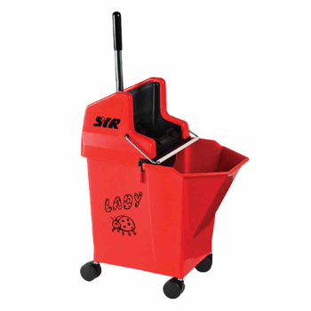 Red Ladybug Mop Bucket & Wringer - 9ltr - Each