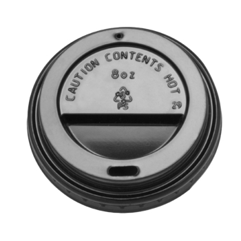 Black Sip Lids for Disposable (12oz / 16oz) Cups - Case of 1000