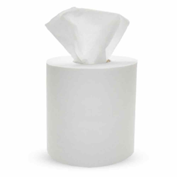 White 400 Sheet Embossed Centrefeed Rolls (18cm) - Case of 6