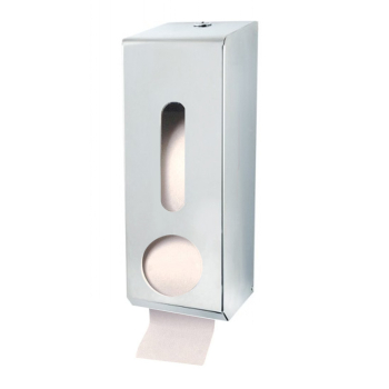 Polished Stainless Steel 3 Roll Stacking Toilet Roll Dispenser