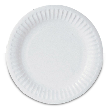 1* Uncoated Disposbale 18cm Paper Plates - Case of 1000