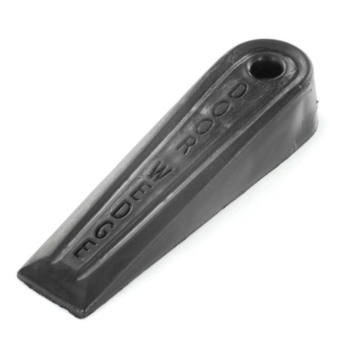 Black PVC Rubber Door Wedges - Pack of 2