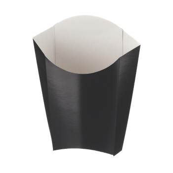 Medium Black Folded Chip Scoops - Case of 1000