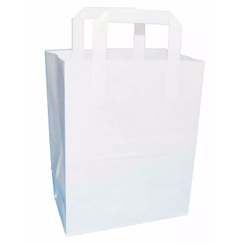 White Durakraft Medium Paper Bag Carrier - Pack of 250