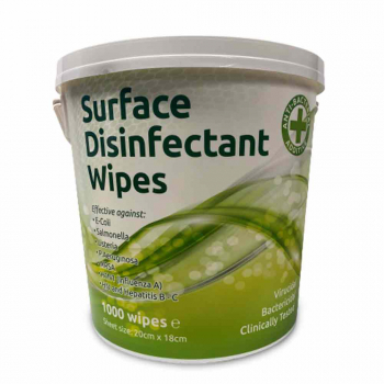 Sterilising Blue Surface Disinfectant Moist Wipes - Tub of 1000