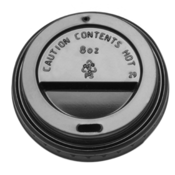 Black Sip Lids for (8oz) Disposable Cups - Case of 1000