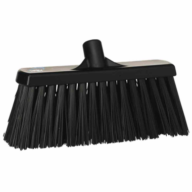 Black Vikan Hygiene (330mm / 13") Stiff Bristle Yard Brush Head