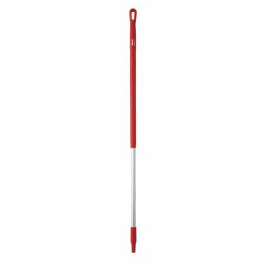 Red Vikan Hygiene (1310mm / 51.5") Ergonomic Aluminium Handle