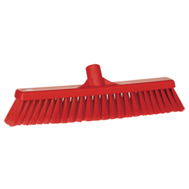 Red Vikan Hygiene (410mm / 16") Soft / Split Bristle Brush Head - Each