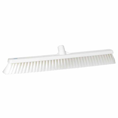 White Vikan Hygiene (610mm / 24") Soft/Stiff Bristle Combination Brush Head