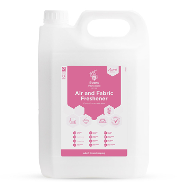 Evans Vanodine Fresh Cotton and Aloe Air and Fabric Freshener - 5ltr