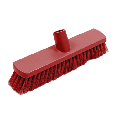B1874 Red Stiff Bristle Deck Scrub Brush Head (215mm)