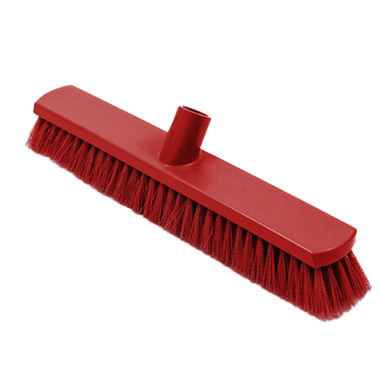 B1878 Red Soft Bristle Sweeping Brush (380mm / 15") - Each