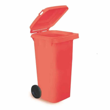 Red Two Wheel Wheelie Bin - 120ltr - Each